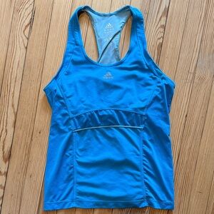VTG Y2K Adidas Sporty Racer Back Tank Top Blue Large